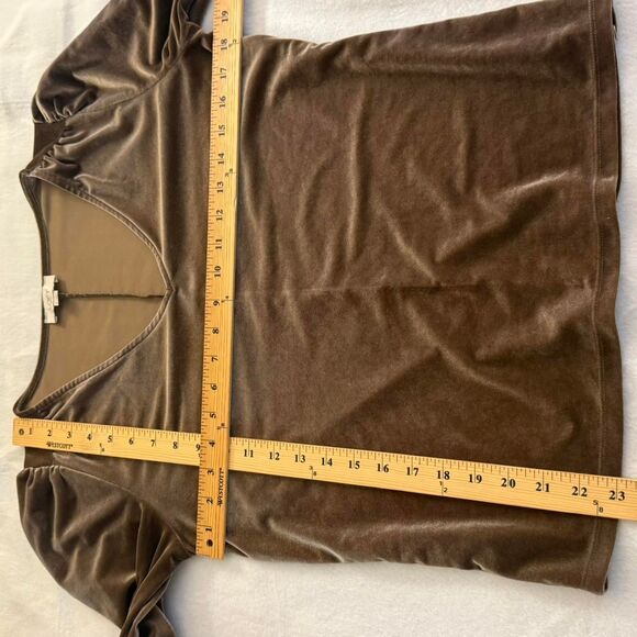 Loft Brown Velvet Shirt - Picture 4 of 6